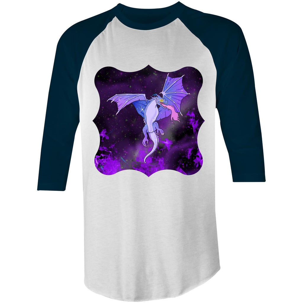 Purple Dragon AS Colour Raglan 3/4 Sleeve TShirt Ogo Merch