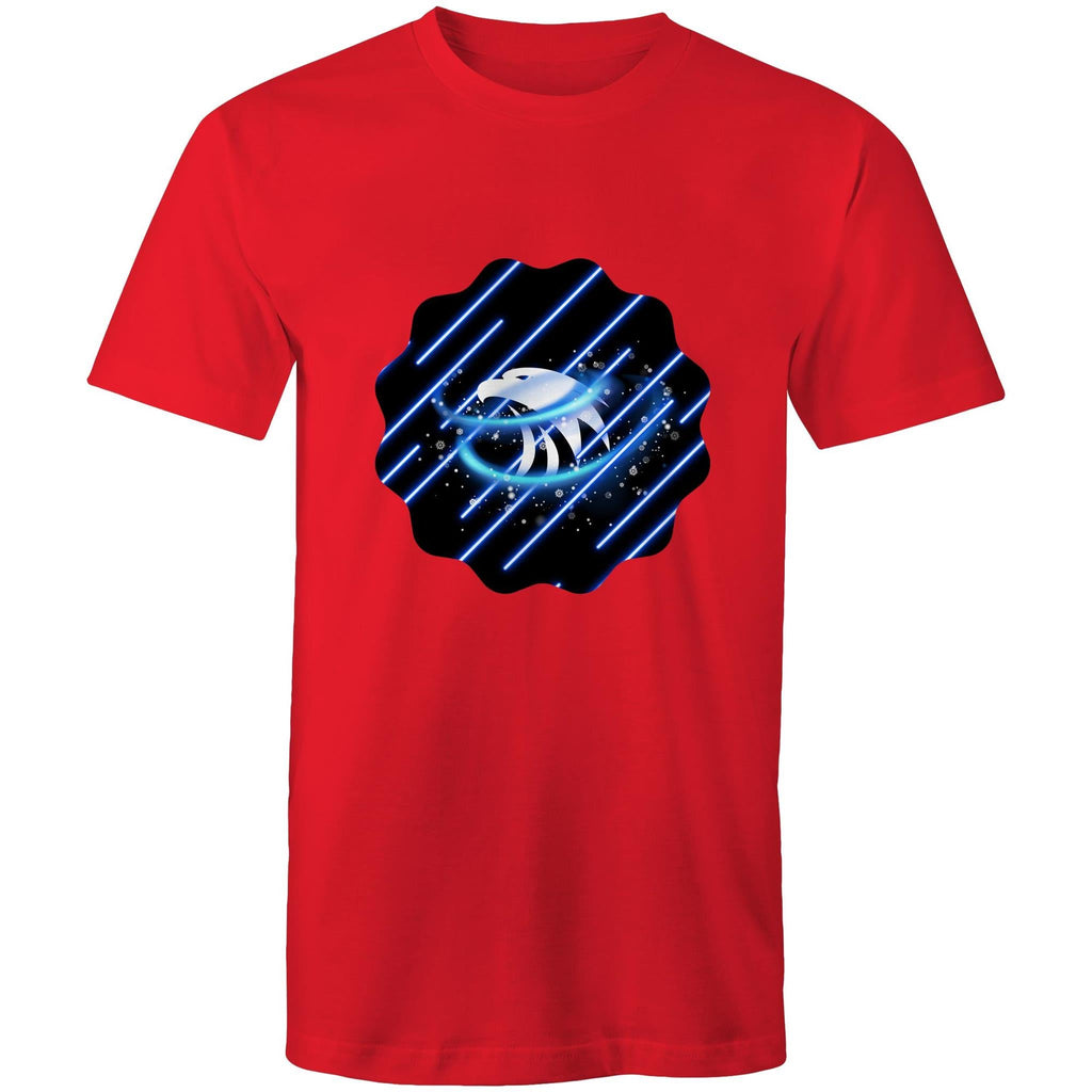 Blue Swirl Eagle AS Colour Staple - Mens T-Shirt Ogo Merch