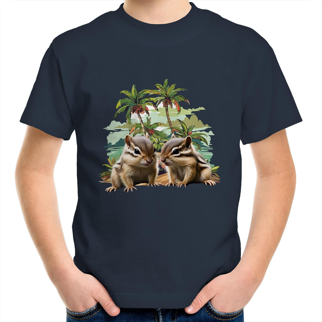 Beach Chipmunks AS Colour Kids Youth T-Shirt Ogo Merch