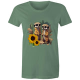 Sunflower Meerkats AS Colour - Women's Maple Tee Ogo Merch