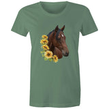 Sunflower Horse AS Colour - Women's Maple Tee Ogo Merch