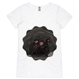 Cave Cerberus AS Colour Bevel Womens VNeck TShirt Ogo Merch