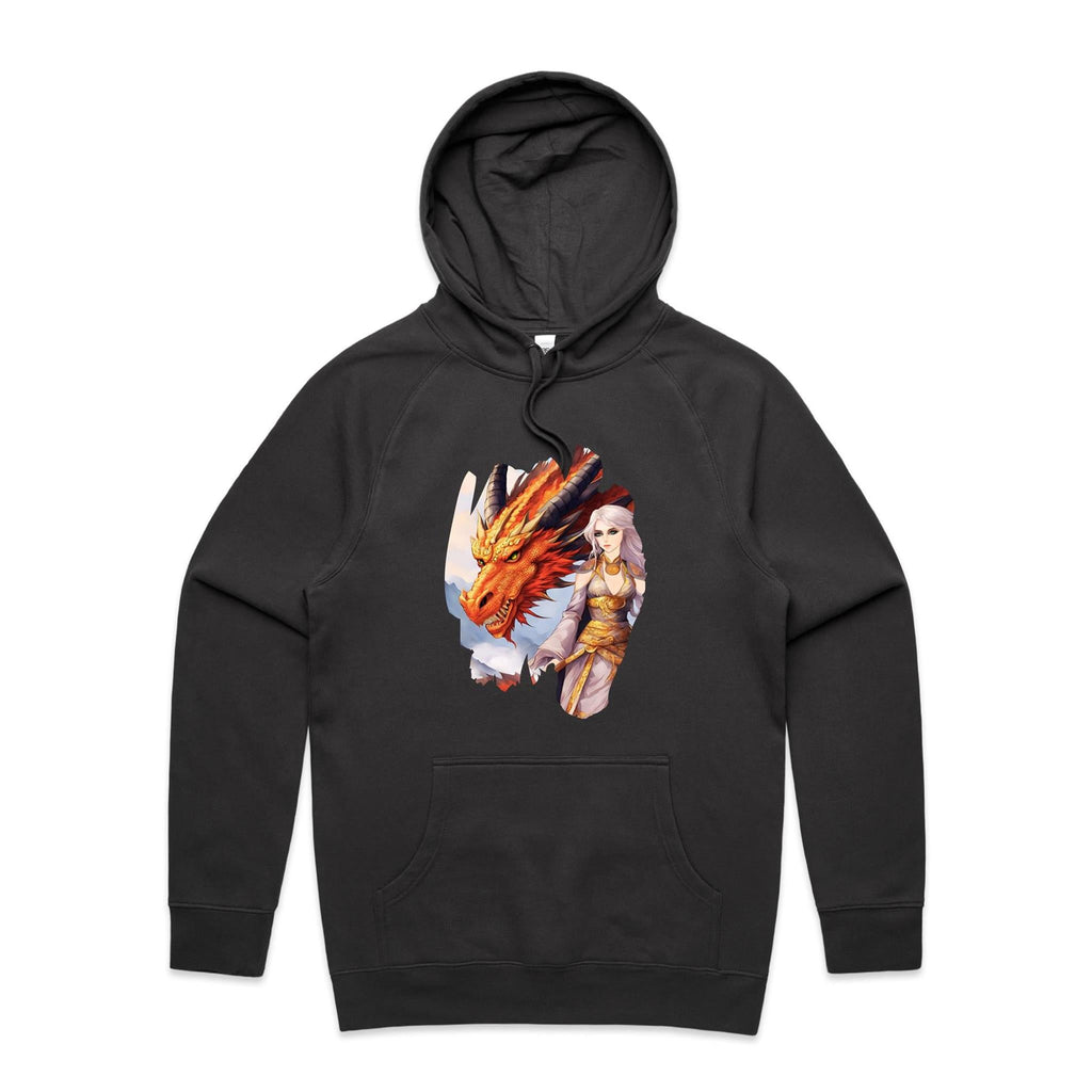 Lady and Pet Dragon AS Colour - Supply Hood Ogo Merch