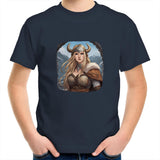 Viking Girl AS Colour Kids Youth T-Shirt Ogo Merch