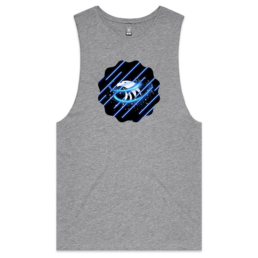 Blue Swirl Eagle AS Colour Barnard - Mens Tank Top Tee Ogo Merch