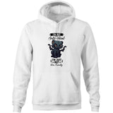 Antisocial Cat Monster AS Colour Stencil - Pocket Hoodie Sweatshirt Ogo Merch