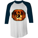 Volcanic Dragon AS Colour Raglan 3/4 Sleeve TShirt Ogo Merch