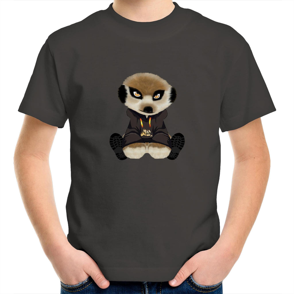 Meerkat in Hoodie AS Colour Kids Youth T-Shirt Ogo Merch