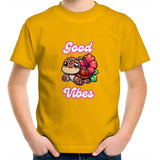 Good Vibes Turtle AS Colour Kids Youth T-Shirt Ogo Merch