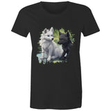Two Wolves AS Colour - Women's Maple Organic Tee Ogo Merch