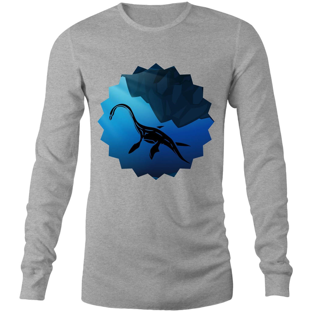 Plesiosaur AS Colour Base Mens Long Sleeve TShirt Ogo Merch