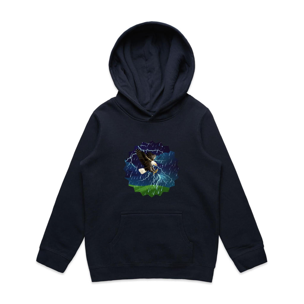 Lightning Eagle AS Colour - Youth Supply Hood Ogo Merch