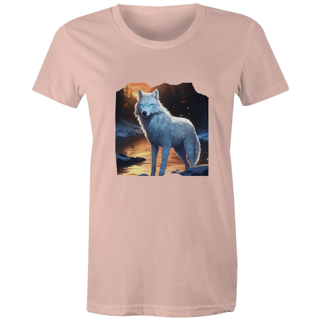 White Wolf AS Colour - Women's Maple Tee Ogo Merch