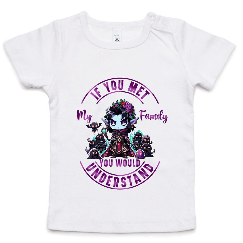 Meet my Family Angry Girl AS Colour - Infant Wee Tee Ogo Merch