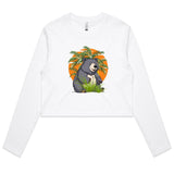 Bear AS Colour - Women's Long Sleeve Crop Tee Ogo Merch