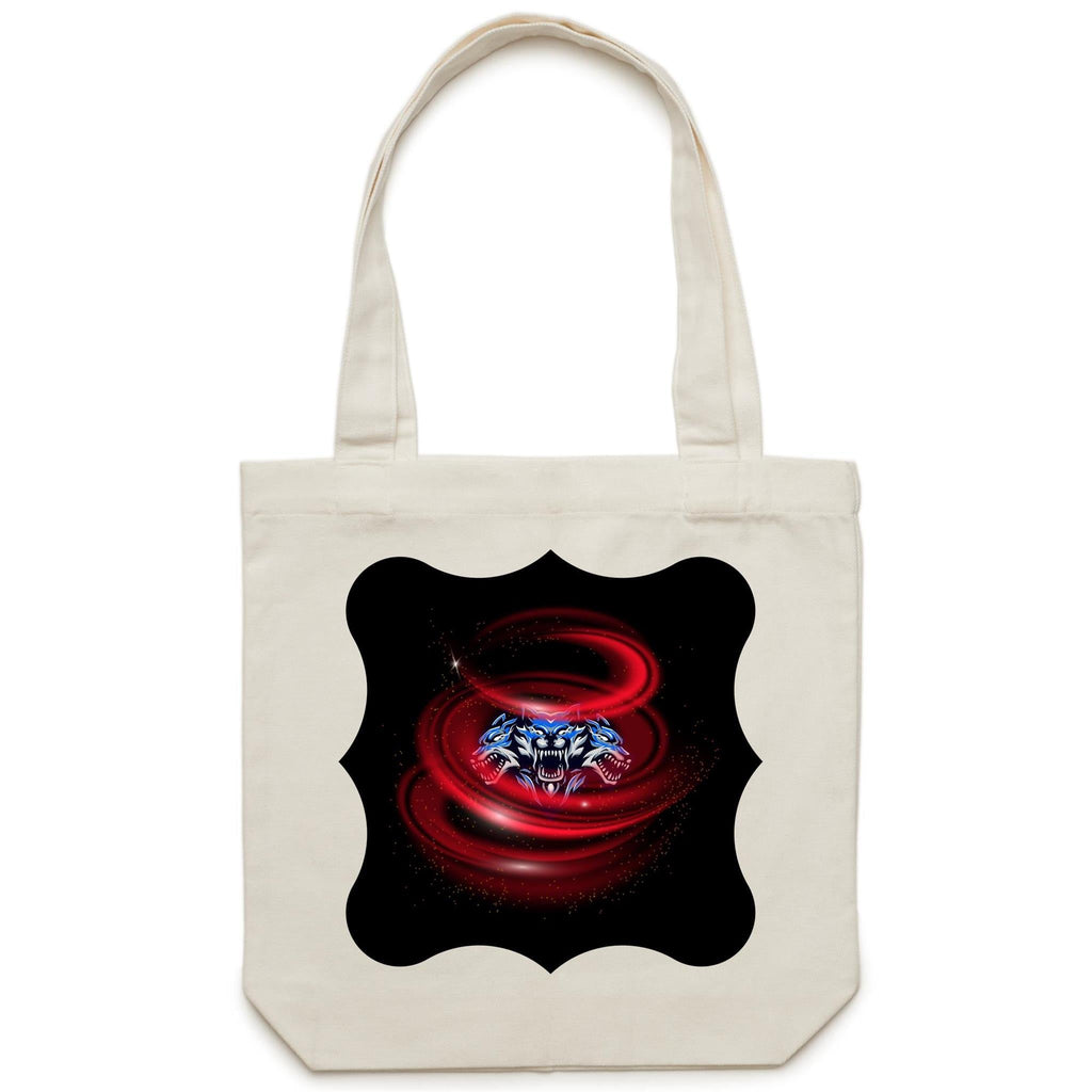 Cerberus Swirl AS Colour Carrie Canvas Tote Bag Ogo Merch