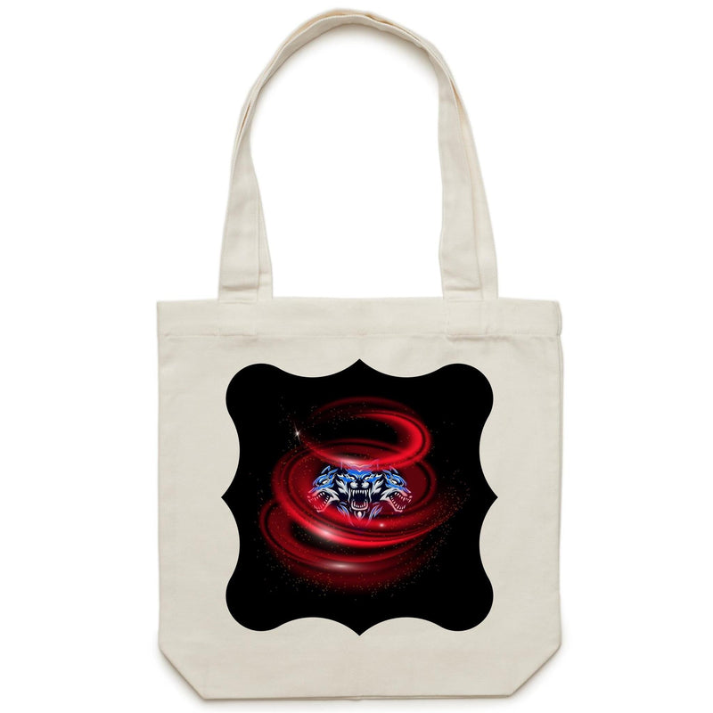 Cerberus Swirl AS Colour Carrie Canvas Tote Bag Ogo Merch