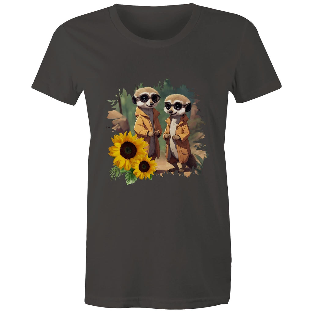 Sunflower Meerkats AS Colour - Women's Maple Tee Ogo Merch