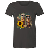 Sunflower Meerkats AS Colour - Women's Maple Tee Ogo Merch
