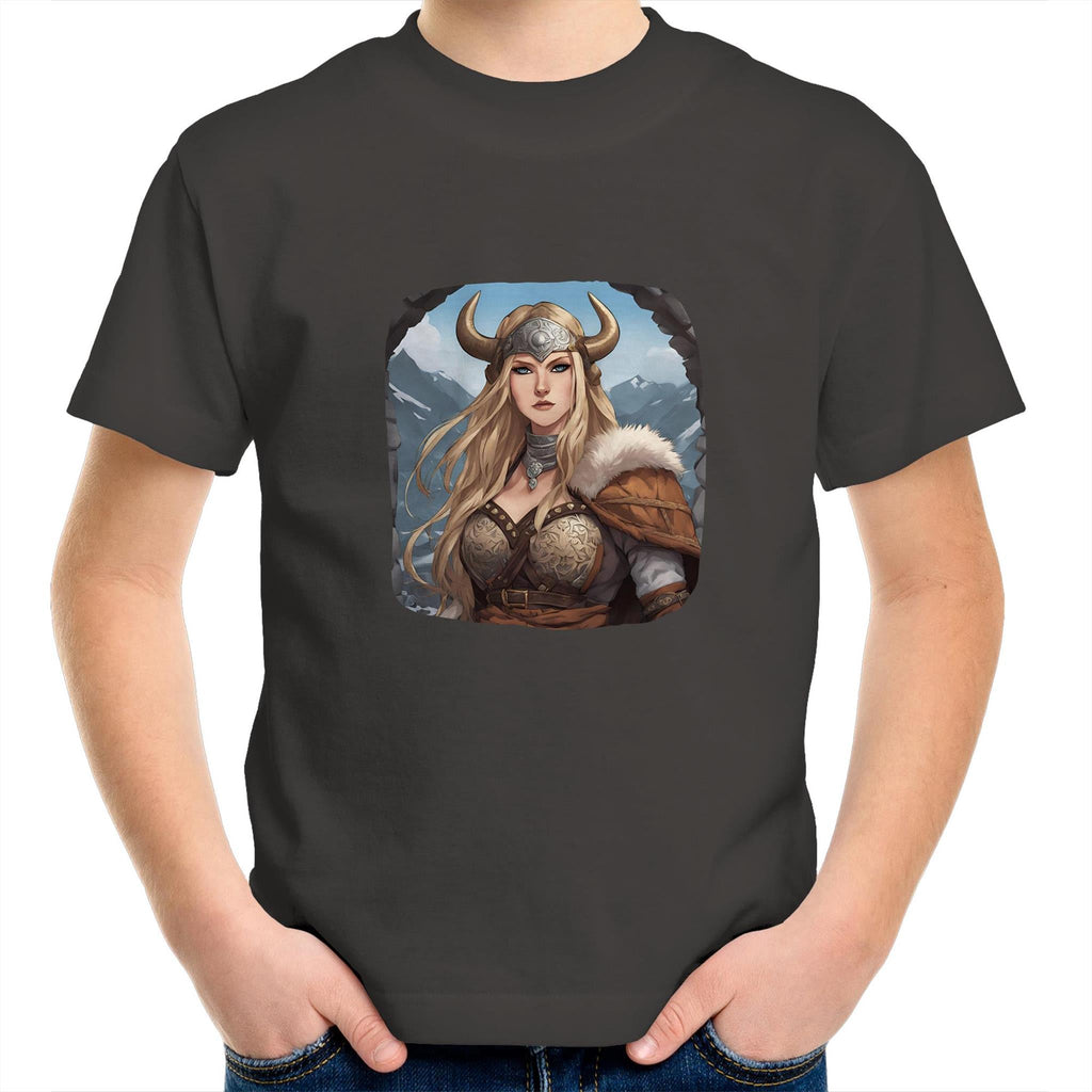 Viking Girl AS Colour Kids Youth T-Shirt Ogo Merch