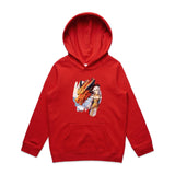 Lady and Pet Dragon AS Colour - Youth Supply Hood Ogo Merch