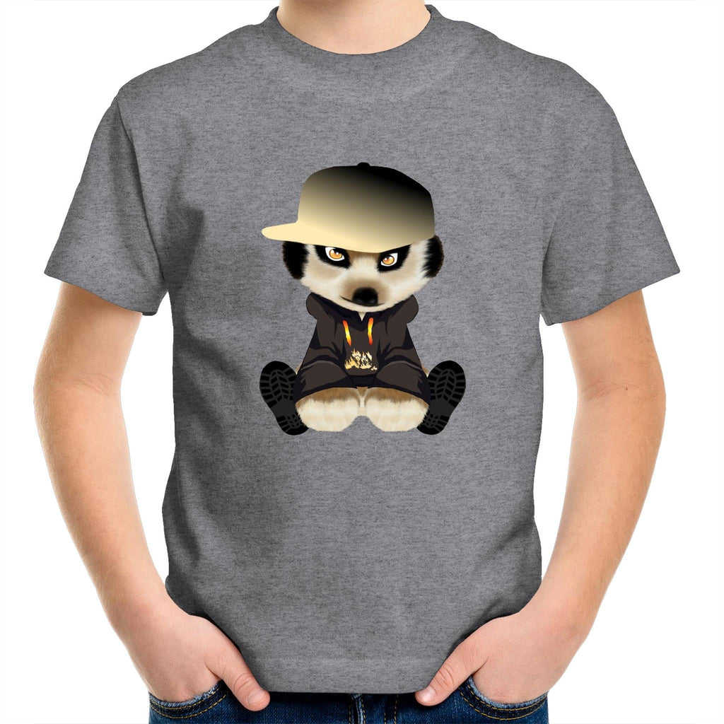 Meerkat in Cap AS Colour Kids Youth T-Shirt Ogo Merch