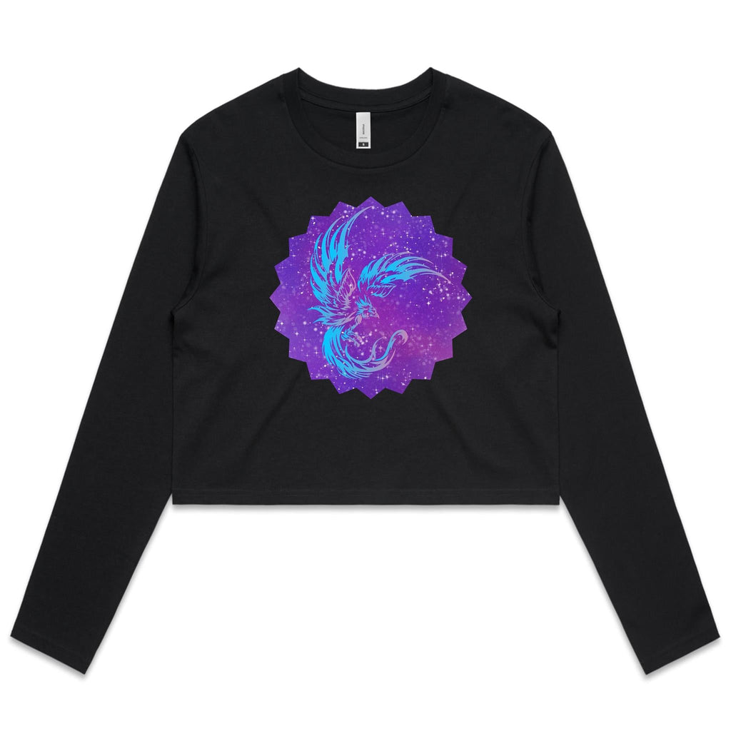 Blue Phoenix Women's Long Sleeve Crop Tee Ogo Merch