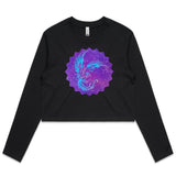 Blue Phoenix Women's Long Sleeve Crop Tee Ogo Merch