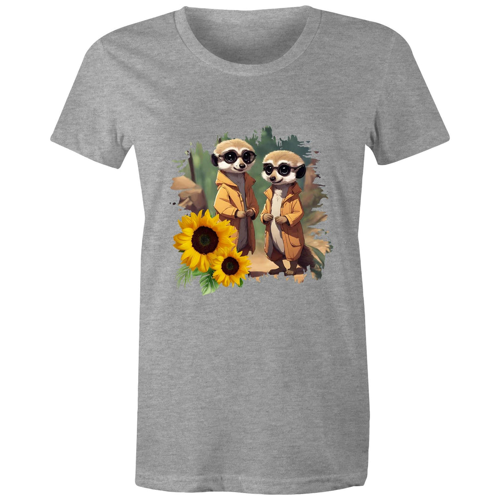 Sunflower Meerkats AS Colour - Women's Maple Tee Ogo Merch