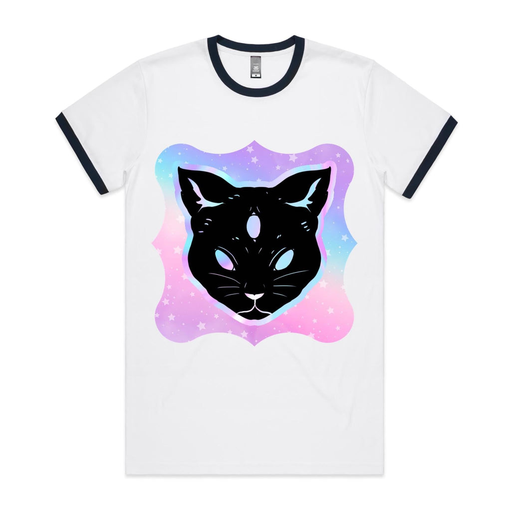Psychic Cat AS Colour Staple Ringer Tee Ogo Merch