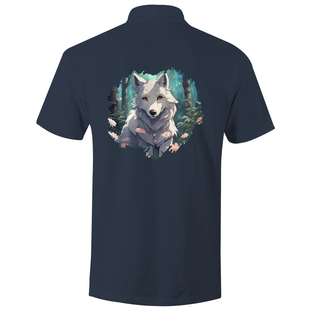 Wolf Print AS Colour Chad S/S Polo Shirt Ogo Merch