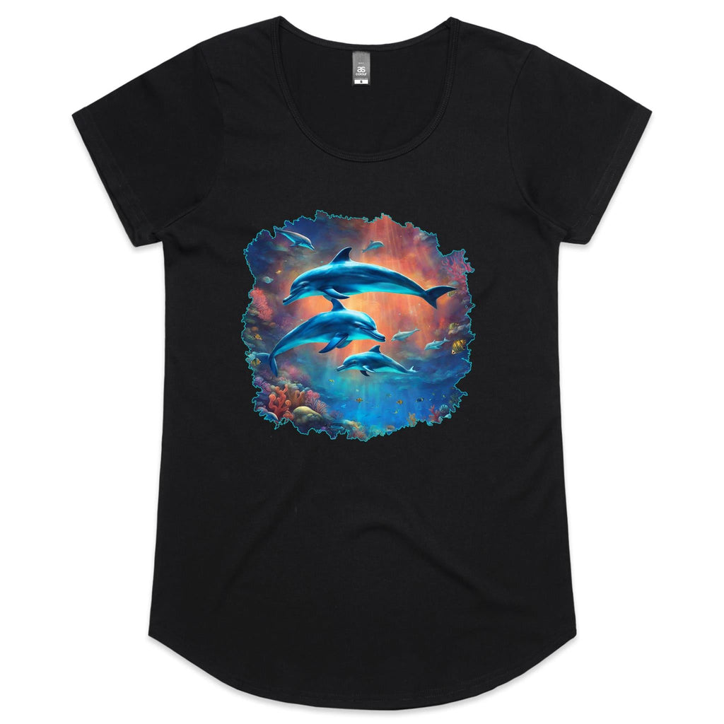 Dolphins AS Colour Mali - Womens Scoop Neck T-Shirt Ogo Merch