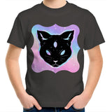 Psychic Cat AS Colour Kids Youth TShirt Ogo Merch