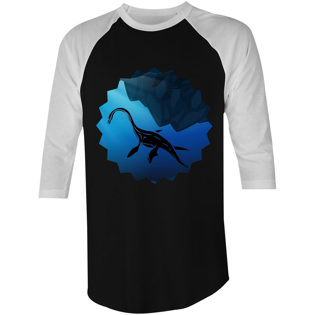 Plesiosaur AS Colour Raglan 3/4 Sleeve TShirt Ogo Merch