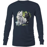 Two Wolves AS Colour Base Mens Long Sleeve TShirt Ogo Merch