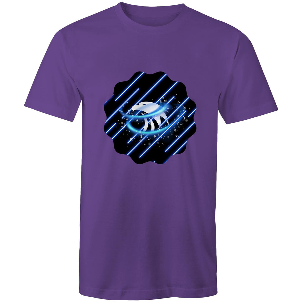 Blue Swirl Eagle AS Colour Staple - Mens T-Shirt Ogo Merch