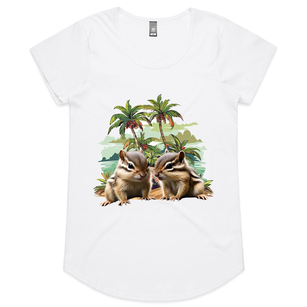 Beach Chipmunks AS Colour Mali - Womens Scoop Neck T-Shirt Ogo Merch