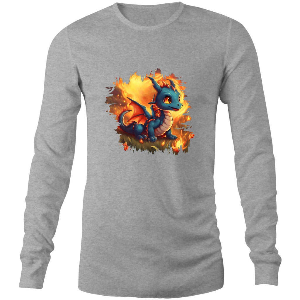 Baby Dragon AS Colour Base Mens Long Sleeve Tshirt Ogo Merch