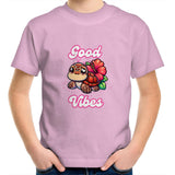 Good Vibes Turtle AS Colour Kids Youth T-Shirt Ogo Merch