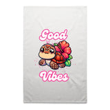 Good Vibes Turtle AS Colour Tea Towel Ogo Merch