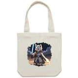 Wolf with Lightsaber AS Colour Carrie Canvas Tote Bag Ogo Merch