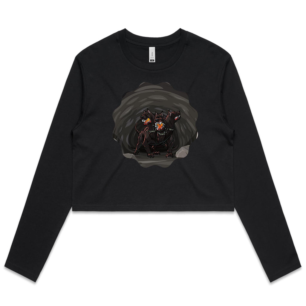 Cave Cerberus AS Colour Women's Long Sleeve Crop Tee Ogo Merch