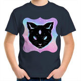 Psychic Cat AS Colour Kids Youth TShirt Ogo Merch
