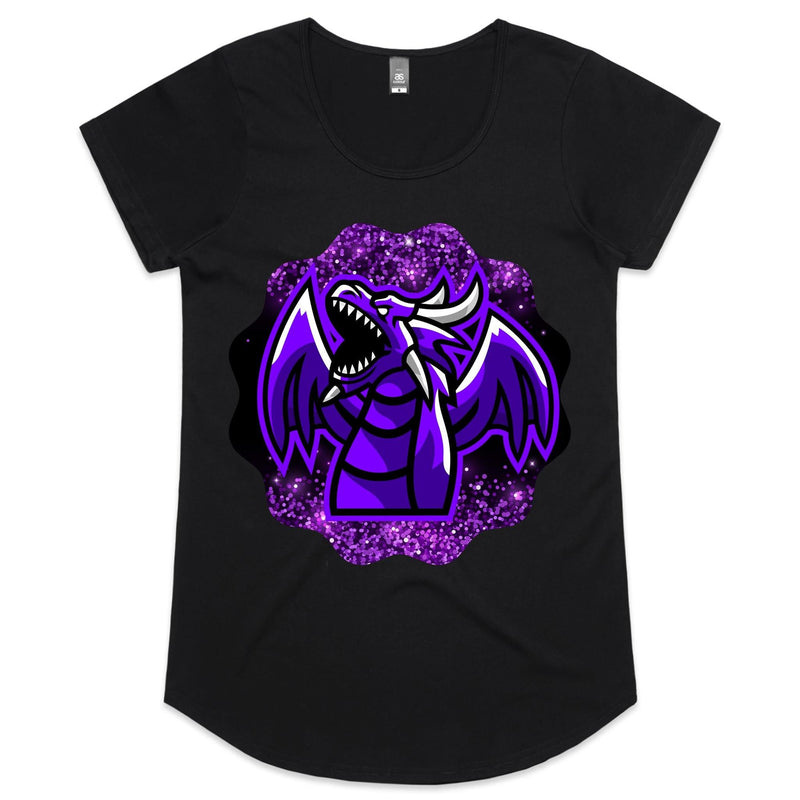Shining Purple Dragon AS Colour Mali Womens Scoop Neck TShirt Ogo Merch