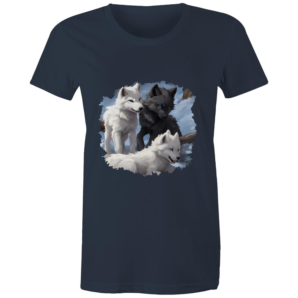 Three Wolves AS Colour - Women's Maple Tee Ogo Merch