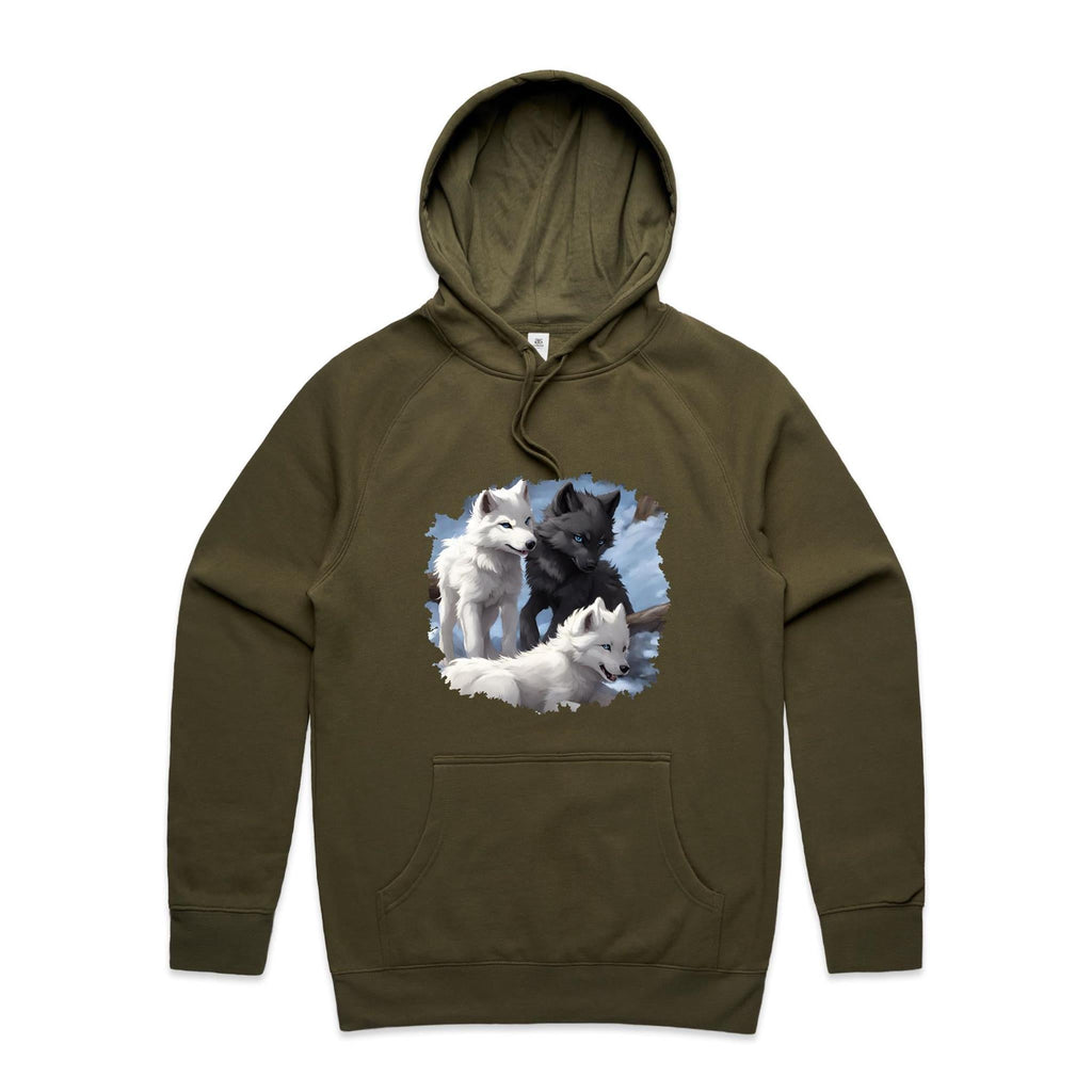 Three Wolves AS Colour - Supply Hood Ogo Merch