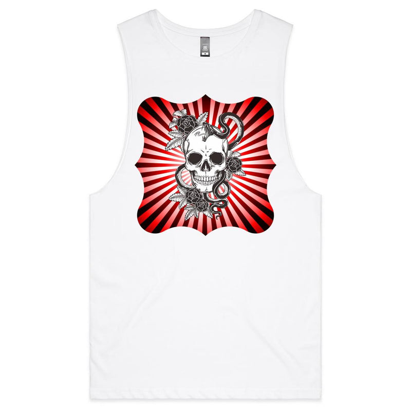 Snake and Skull AS Colour Barnard Mens Tank Top Tee Ogo Merch