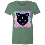 Psychic Cat AS Colour Women's Maple Tee Ogo Merch