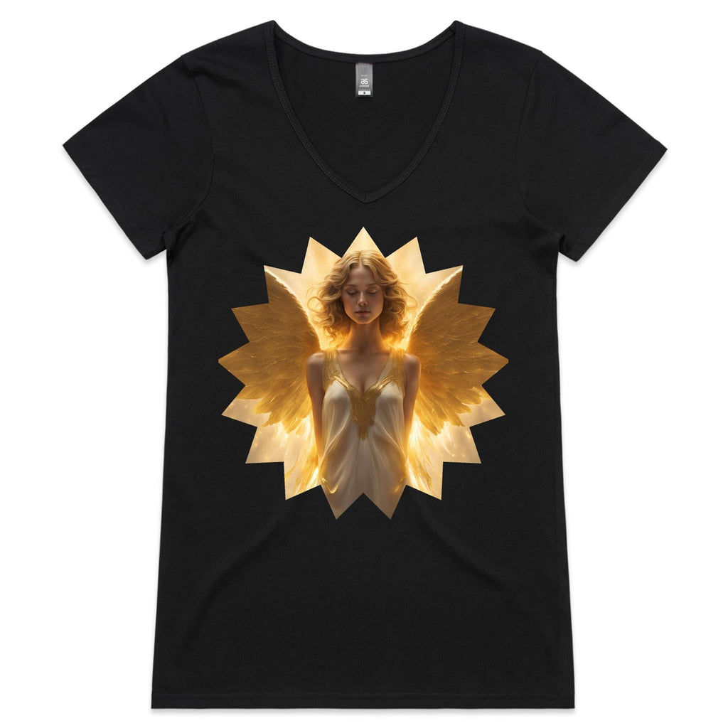 Angel AS Colour Bevel  Womens V Neck TShirt Ogo Merch