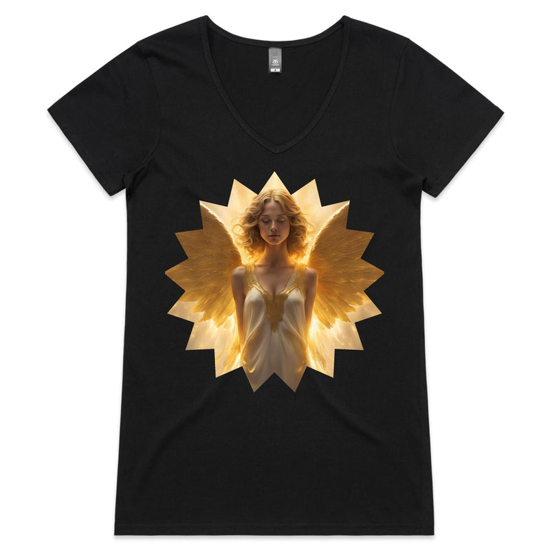 Angel AS Colour Bevel  Womens V Neck TShirt Ogo Merch